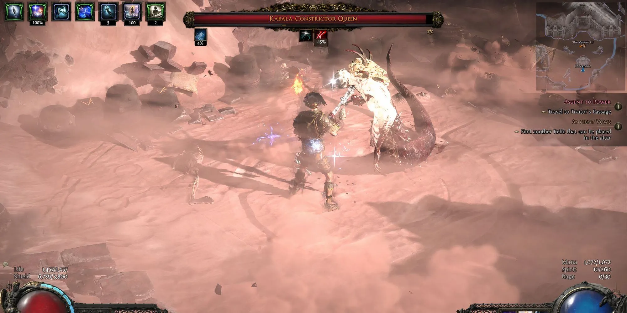 Kabala, Nữ Hoàng Rắn, xuất hiện từ cát trong Path of Exile II Hồi 2