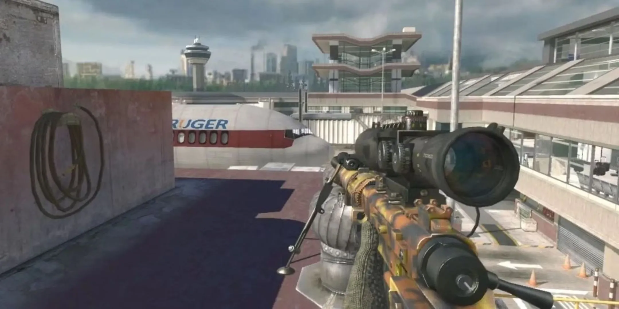 Khẩu súng bắn tỉa Intervention huyền thoại trong Call of Duty Modern Warfare 2 tại bản đồ Terminal