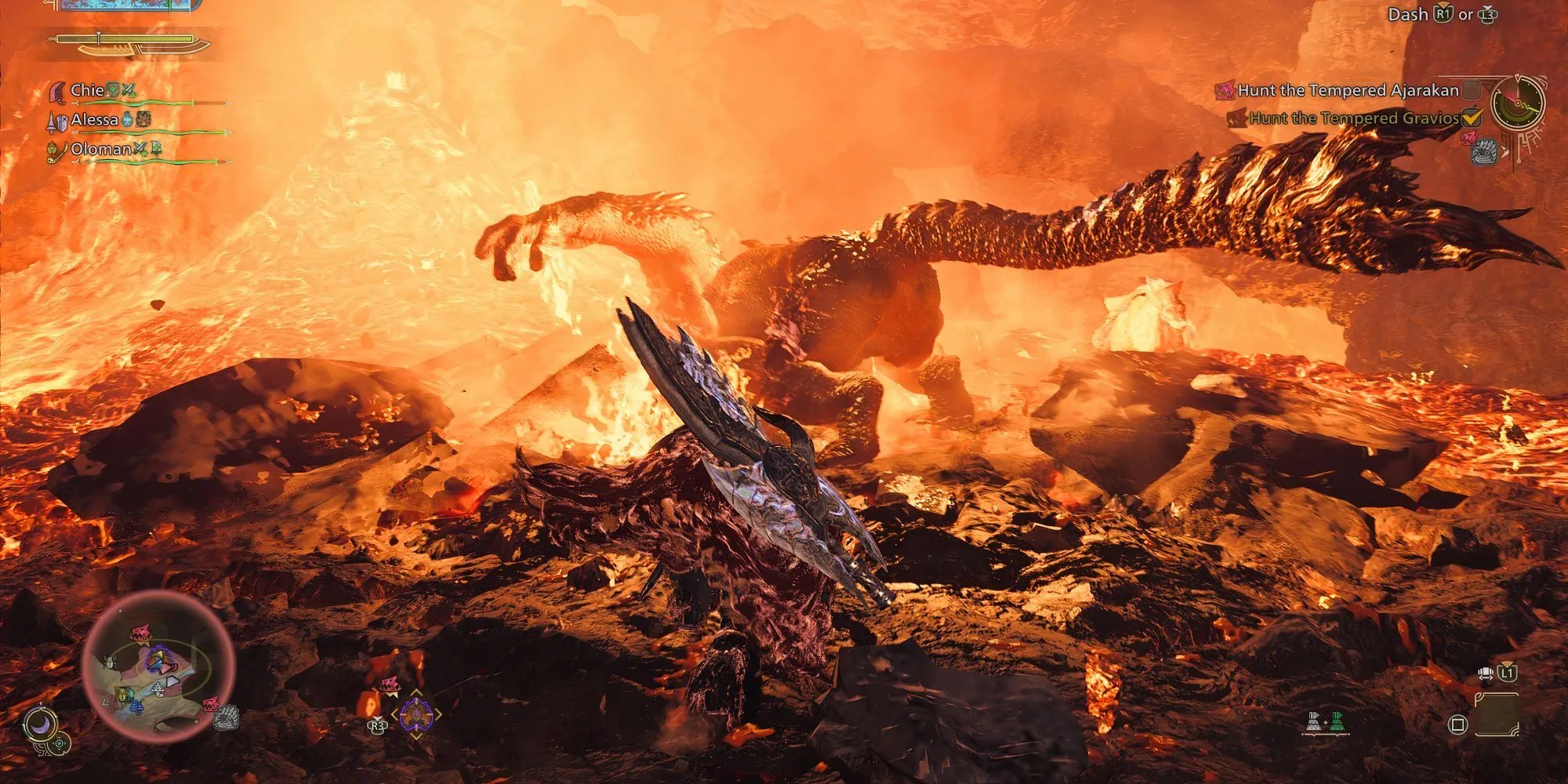 Khoảnh khắc Switch Axe ở Chế độ Kiếm chặt đứt đuôi quái vật trong Monster Hunter Wilds