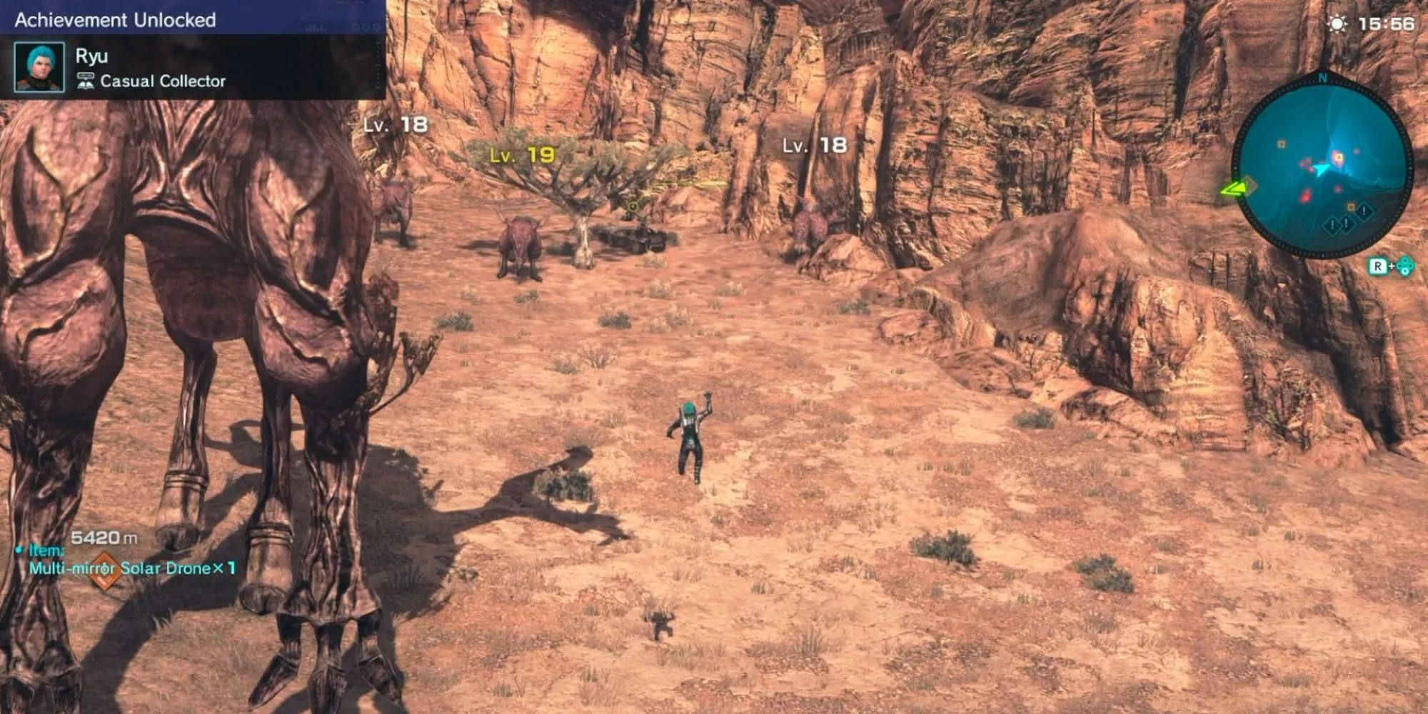 Khung cảnh hùng vĩ của hành tinh Mira trong Xenoblade Chronicles X khi nhân vật khám phá