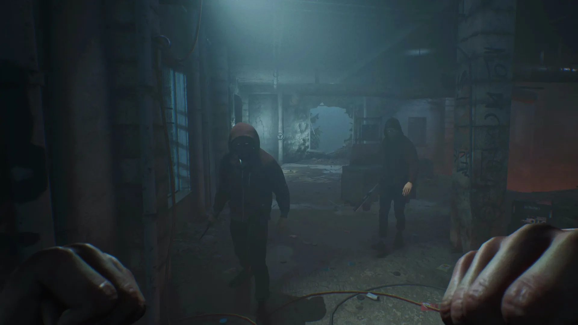 Khung cảnh thành phố Seattle về đêm trong Vampire The Masquerade Bloodlines 2 với nhiều người dân qua lại