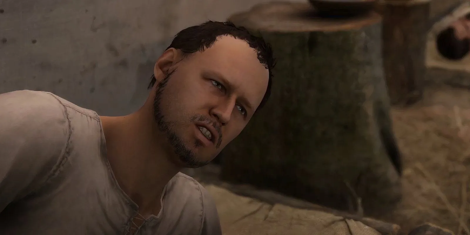 Lính Black đang nằm trên giường bệnh trong lều y tế tại trại Sigismund, Kingdom Come Deliverance 2
