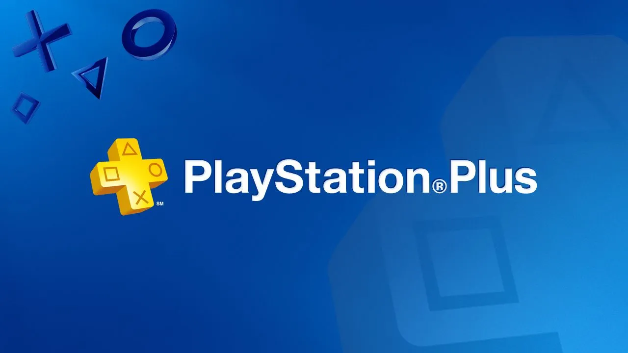 Logo PlayStation Plus và tay cầm DualSense