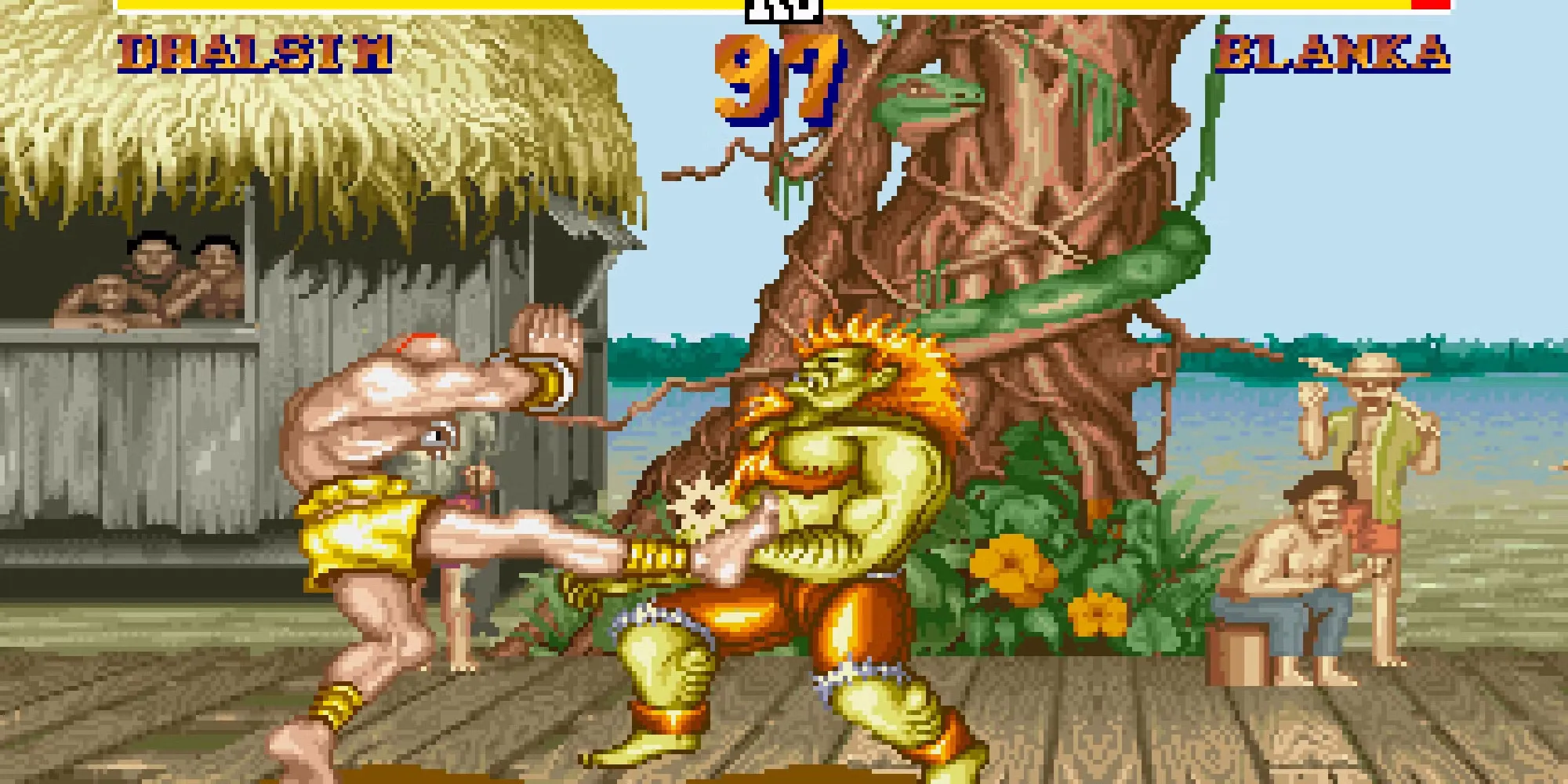 Màn hình chọn nhân vật Street Fighter 2 với Ryu và Ken