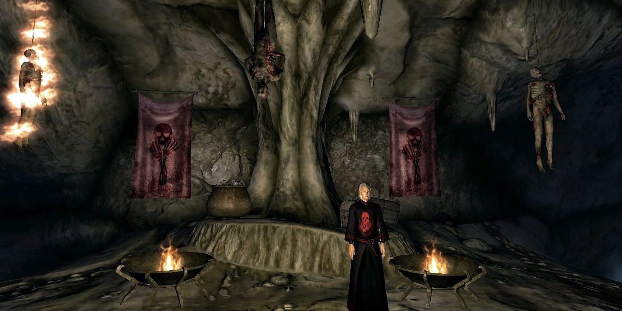 Mannimarco, Vua Giun, kẻ phản diện chính của Mages Guild Oblivion, chờ đợi người chơi trong sào huyệt của hắn