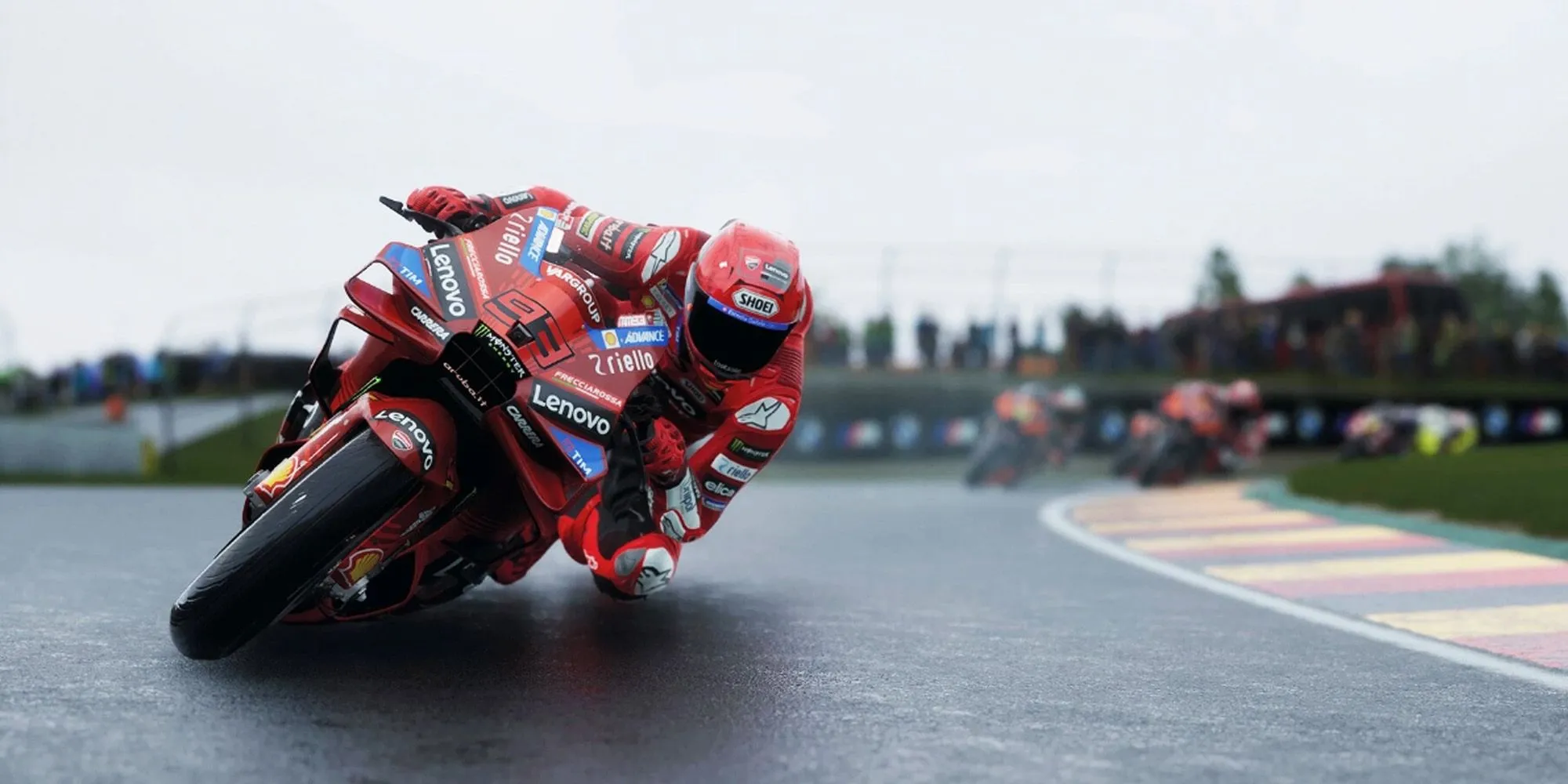 Marc Marquez trong màu áo Ducati trong game MotoGP 25