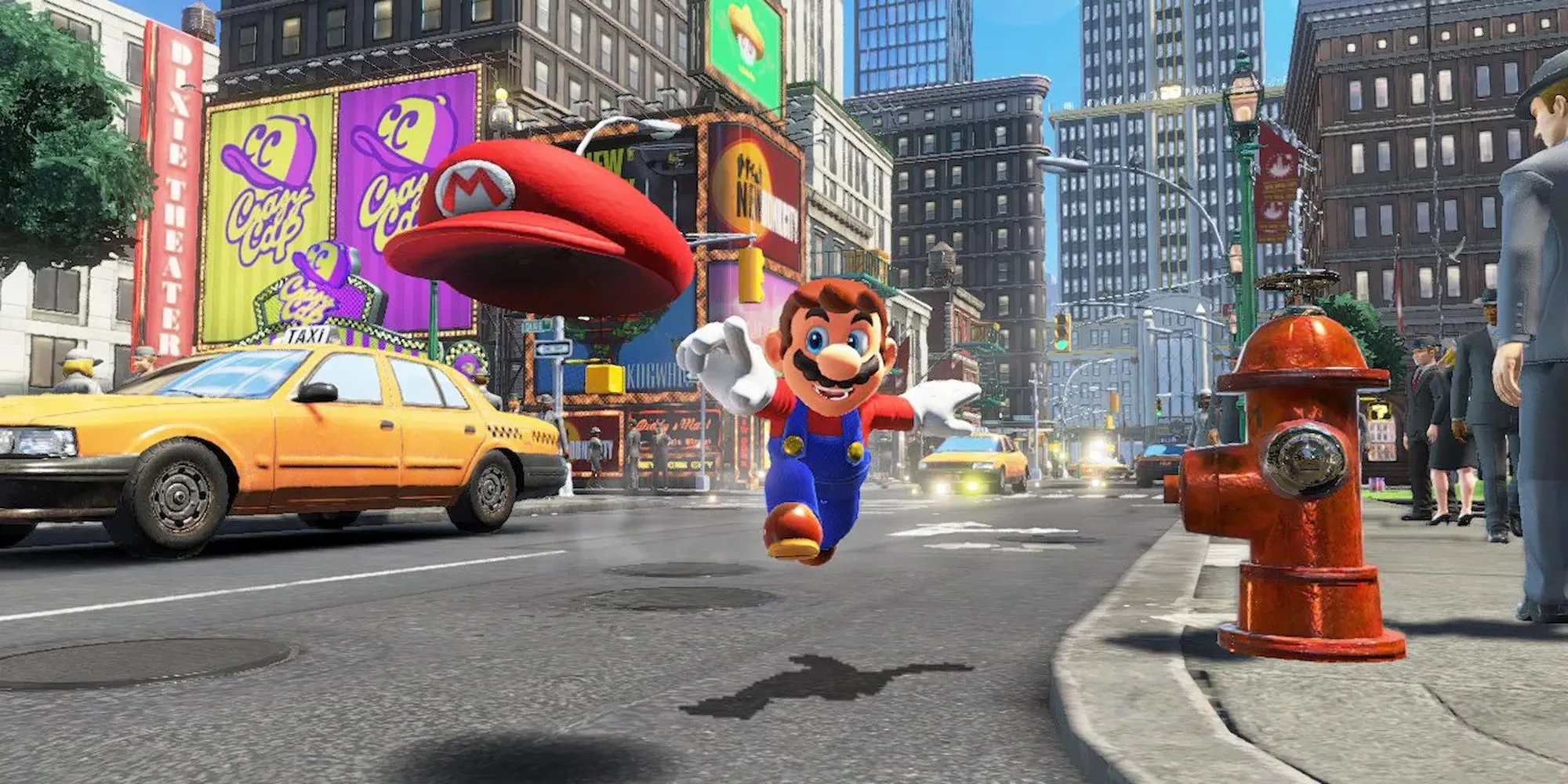 Mario trong Super Mario Odyssey tung chiếc mũ Cappy đặc trưng