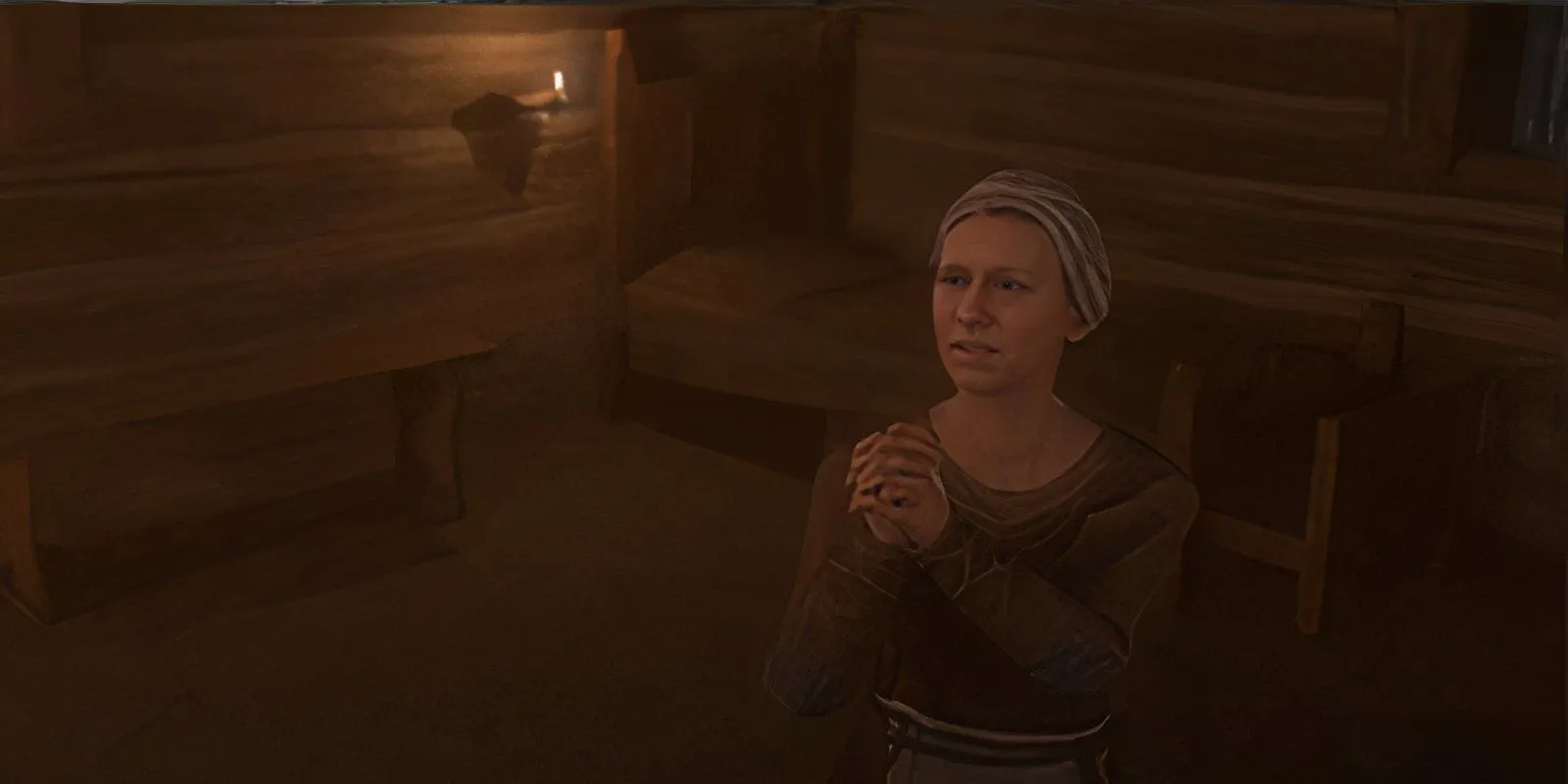 Martha lộ vẻ bối rối khi nghe tin về Victoria trong Kingdom Come Deliverance 2