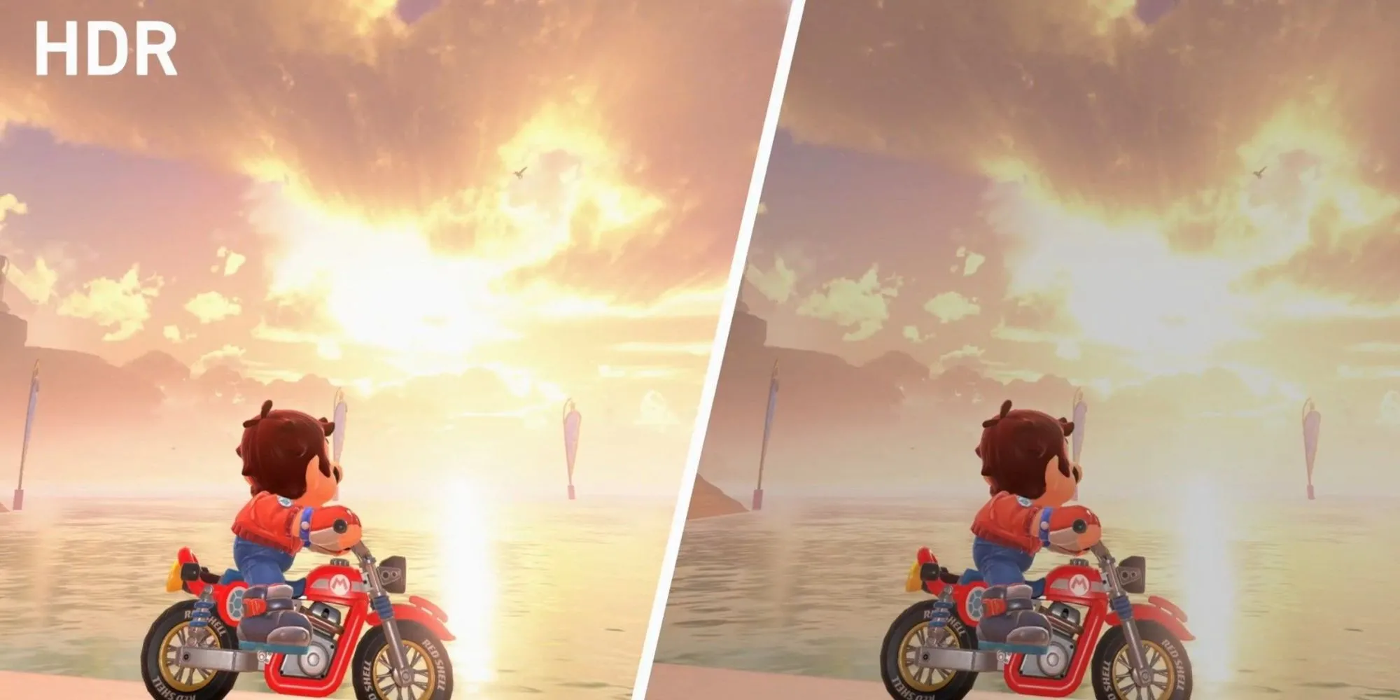 Máy chơi game Nintendo Switch 2 hiển thị hình ảnh chất lượng HDR sắc nét.