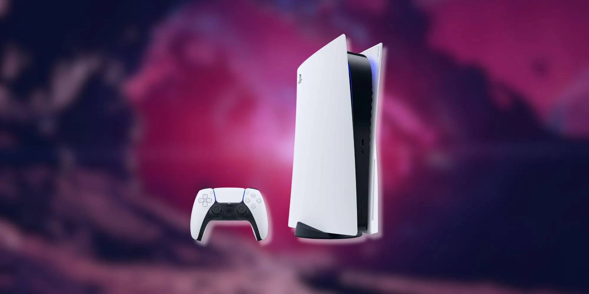 Máy chơi game PlayStation 5 trên nền tím, minh họa cho tình trạng khan hàng và bị đầu cơ