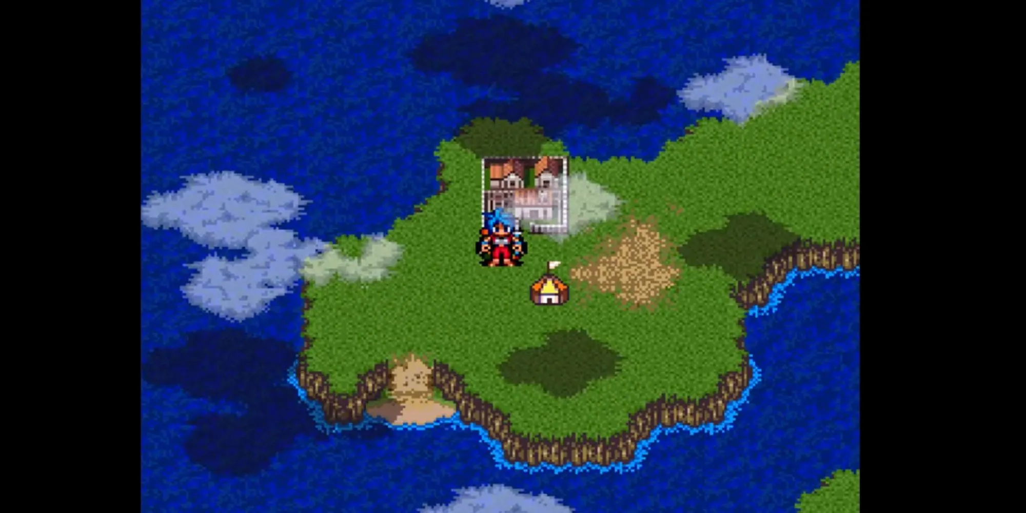 Một cảnh chiến đấu trong Breath of Fire II với nhân vật Ryu và đồng đội