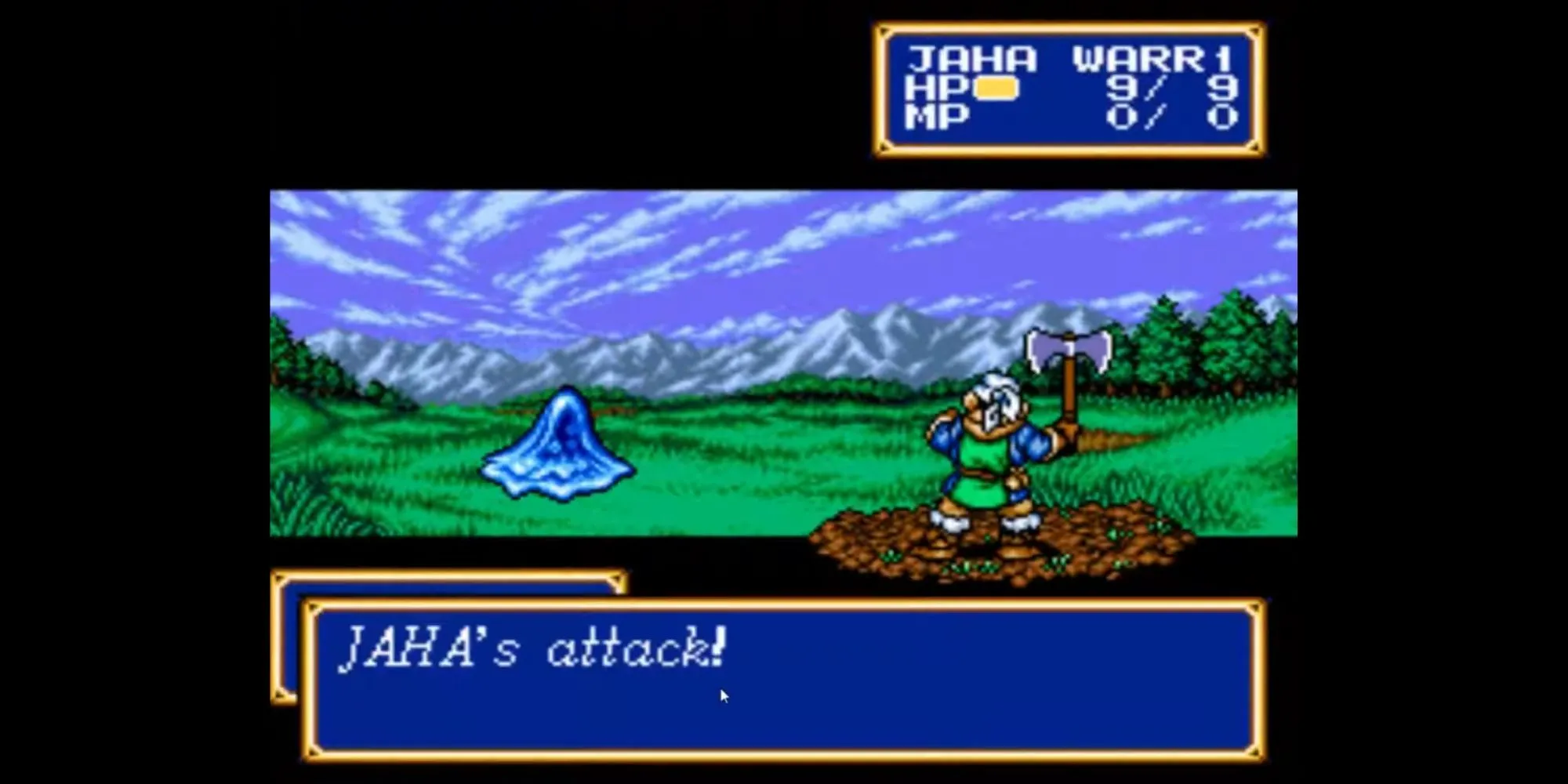 Một trận chiến chiến thuật theo lượt trong Shining Force II trên hệ máy Sega Genesis