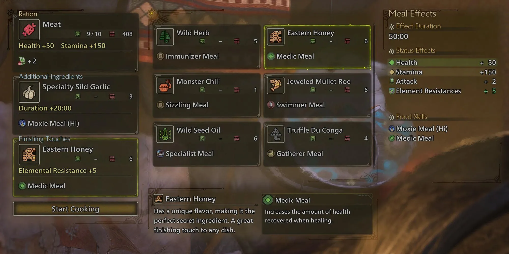 Nguyên liệu hoàn thiện cao cấp trong Monster Hunter Wilds mang lại hiệu ứng đặc biệt