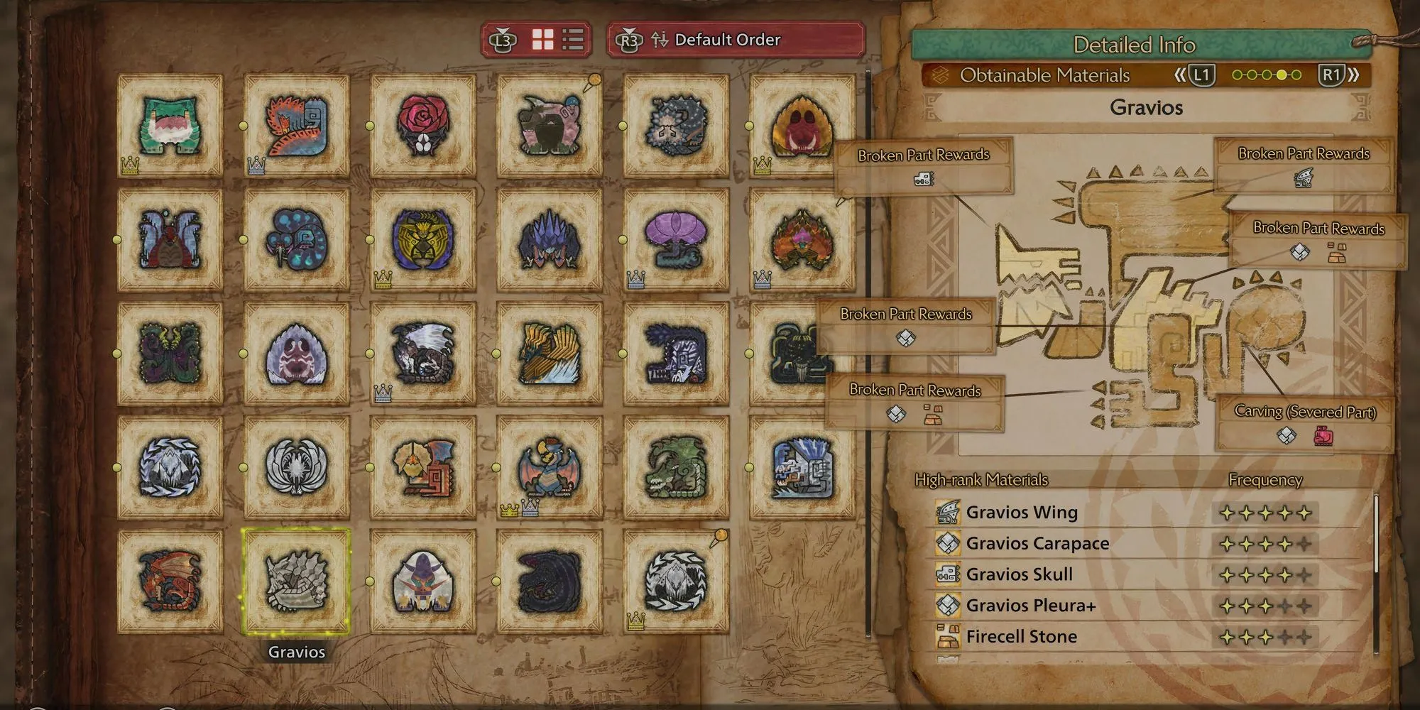 Nguyên liệu và phần thưởng sau khi săn Gravios trong Monster Hunter Wilds
