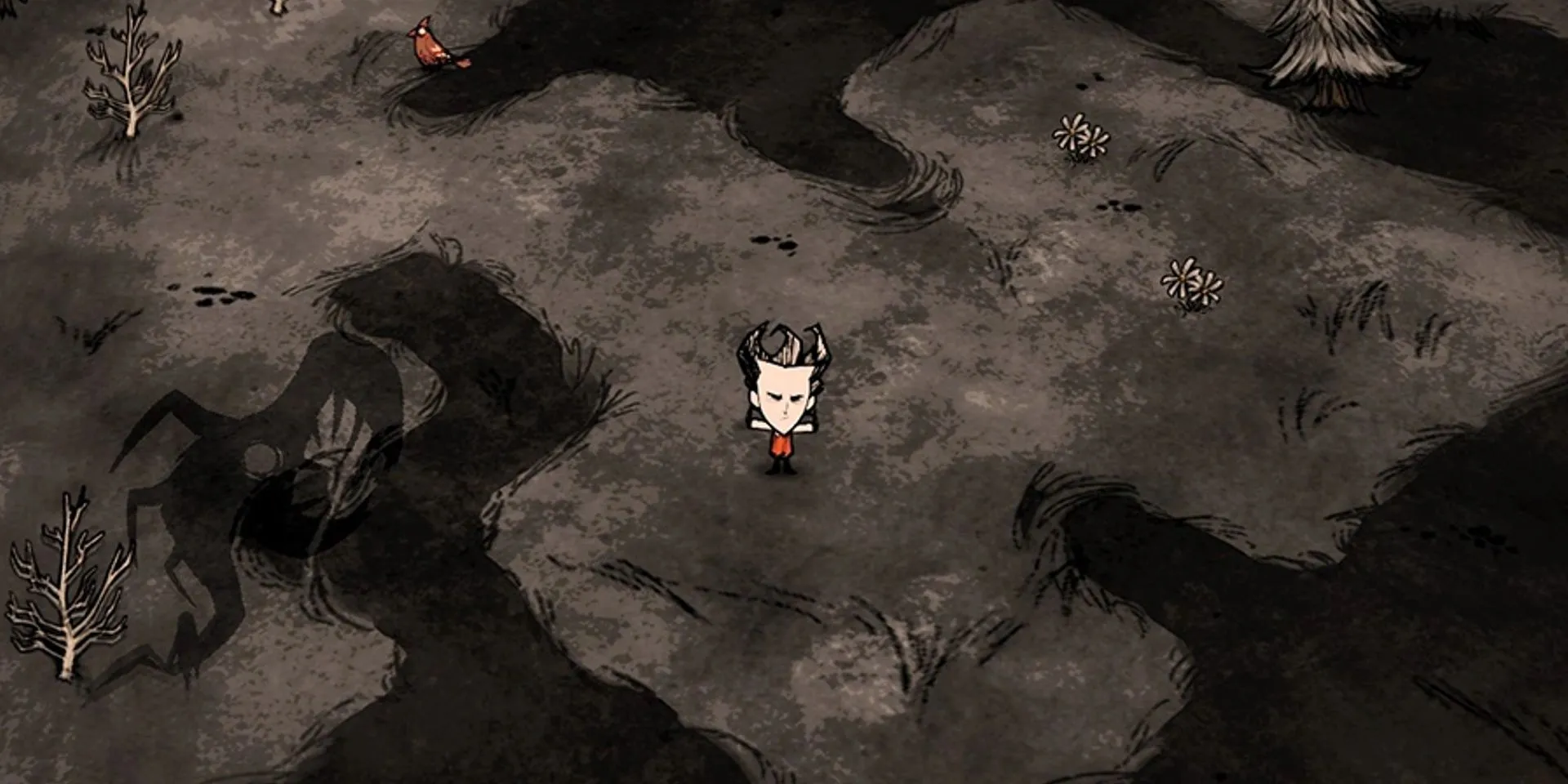 Nhân vật đạt mức sanity bằng không trong Don't Starve