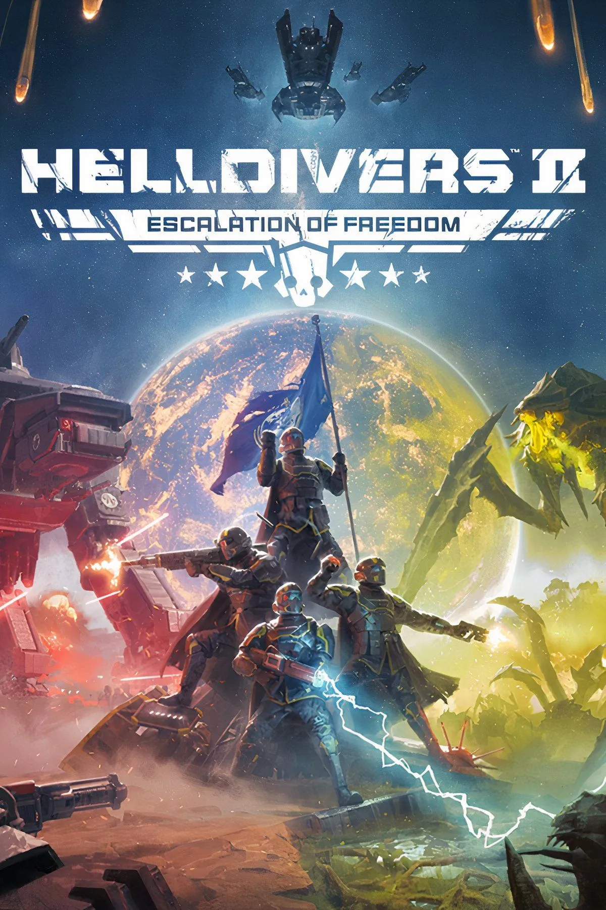 Nhân vật Helldiver nạp đạn cho vũ khí trong game