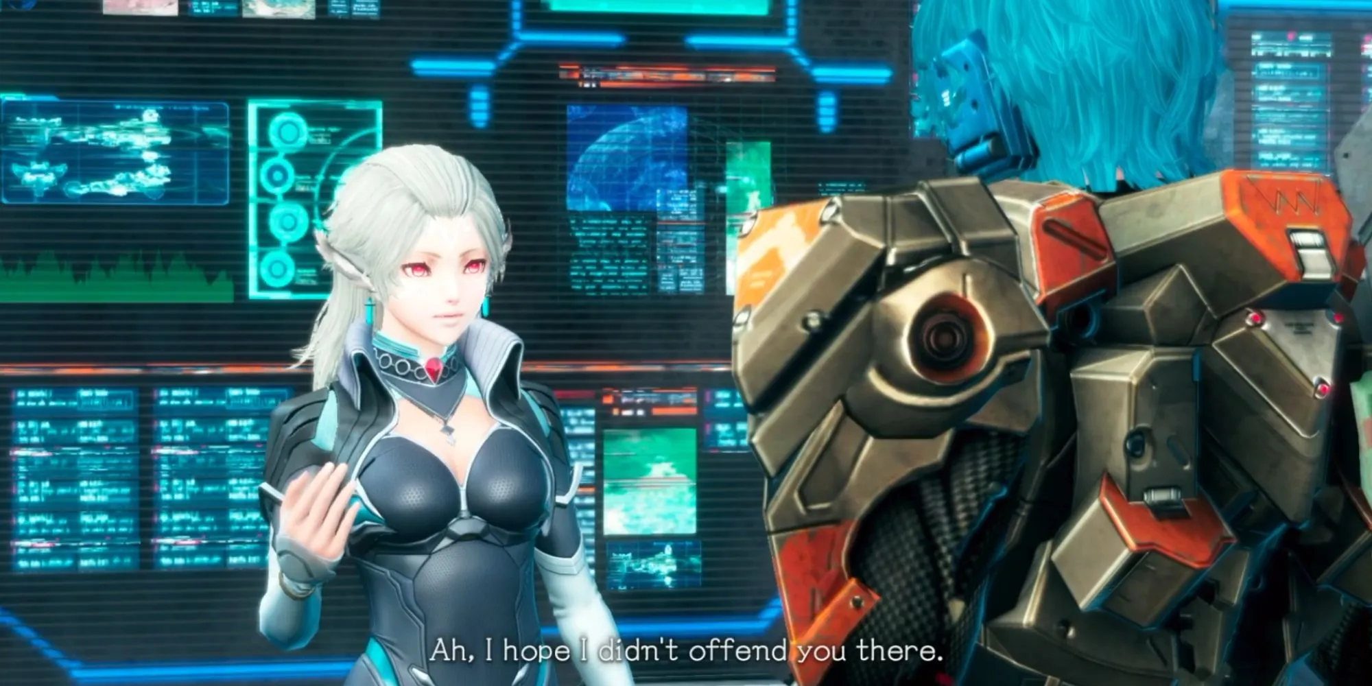 Nhân vật Neilnail, một nhà khảo cổ học, trong Xenoblade Chronicles X với đồ họa được cải tiến