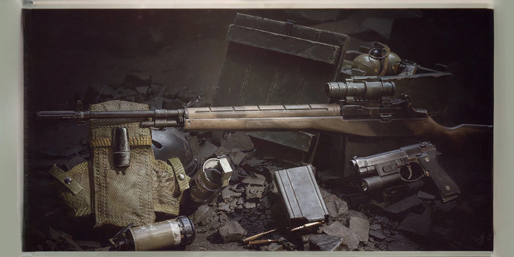 Nhân vật ngắm bắn bằng súng trường M21 trong Delta Force Black Hawk Down