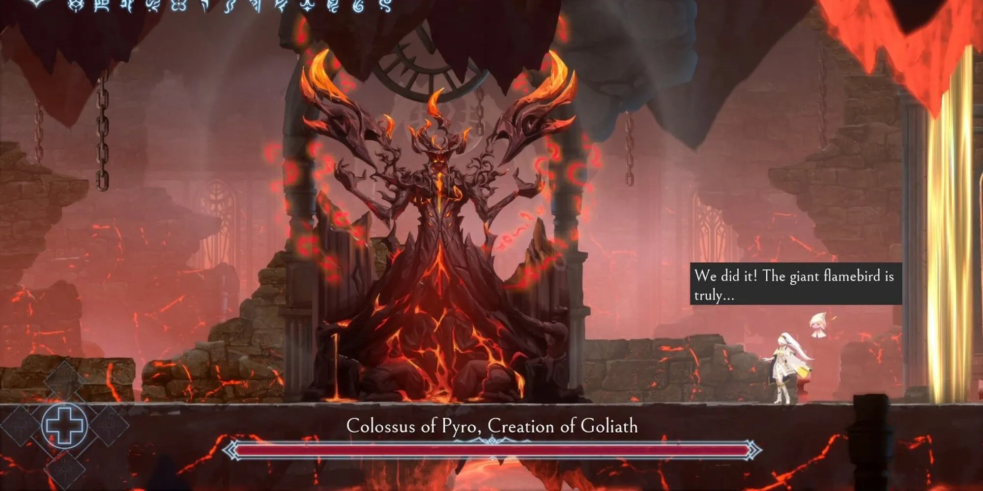 Nhân vật Renee đối đầu Colossus of Pyro trong Afterimage
