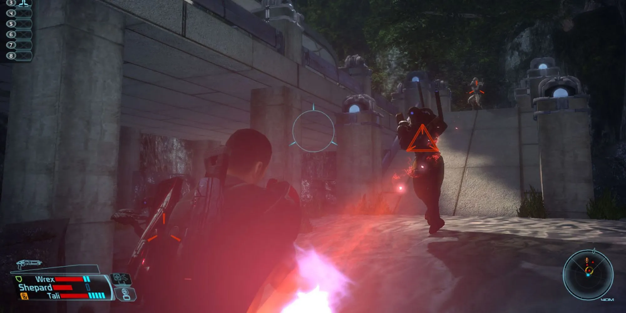 Nhân vật Shepard trong game Mass Effect chuẩn bị cho nhiệm vụ không gian