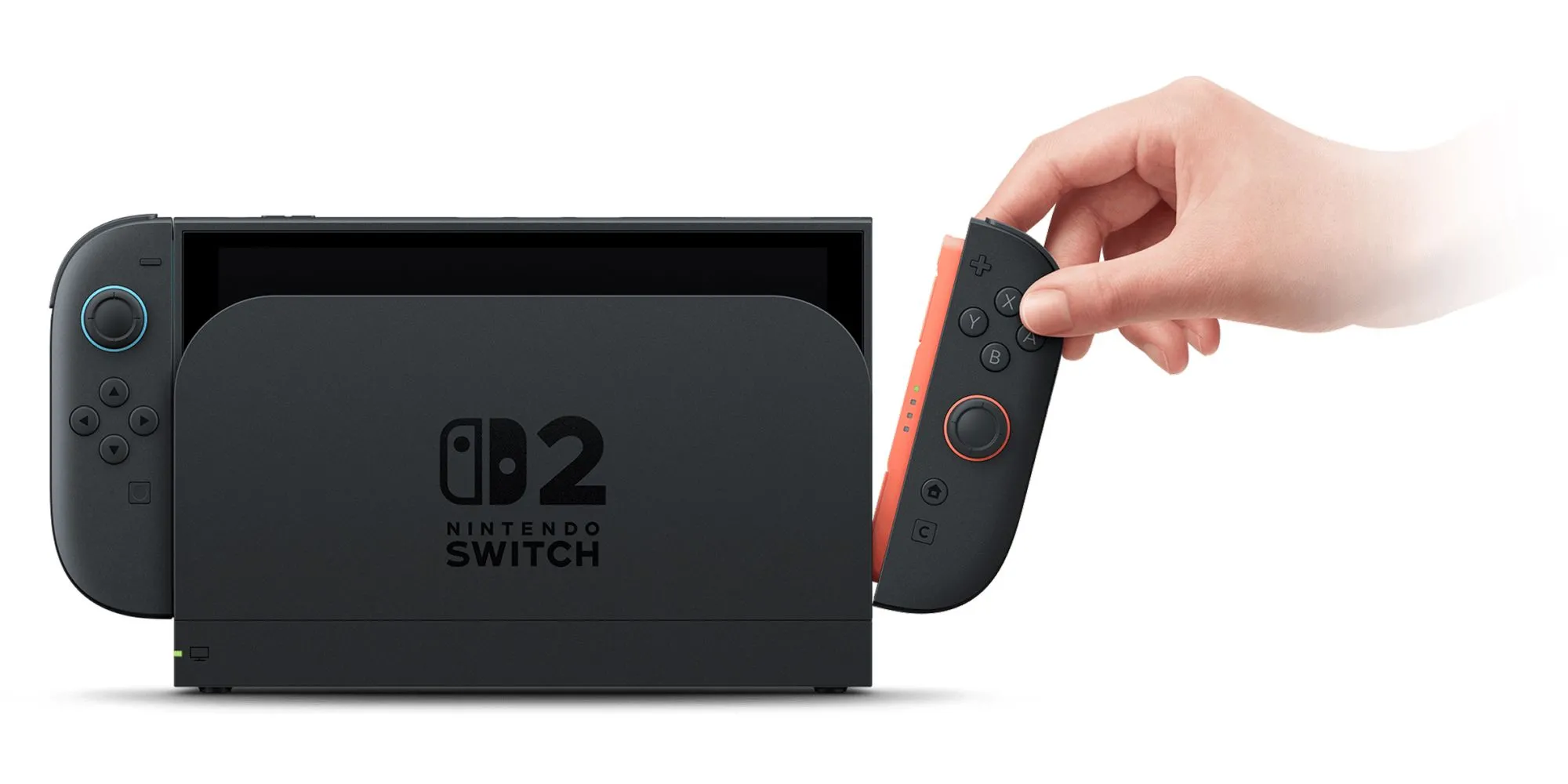 Nintendo Switch 2 khi cắm dock và Joy-Con trái tách rời, hé lộ thiết kế linh hoạt