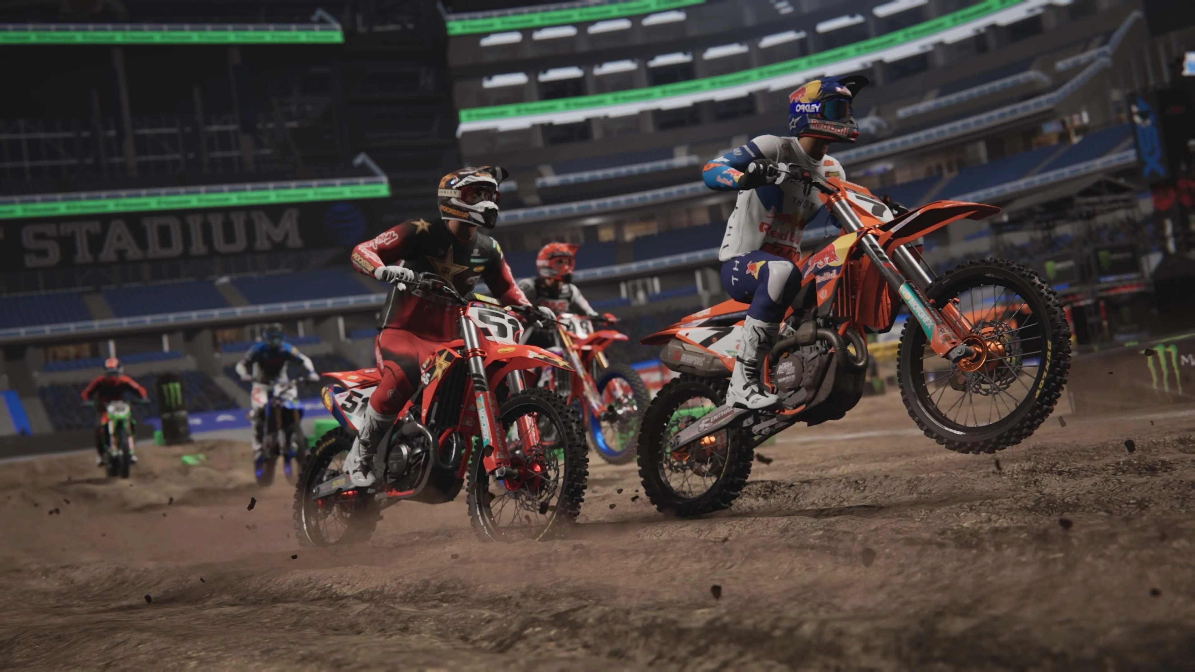 Pha vượt mặt gay cấn trong một cuộc đua Monster Energy Supercross 25