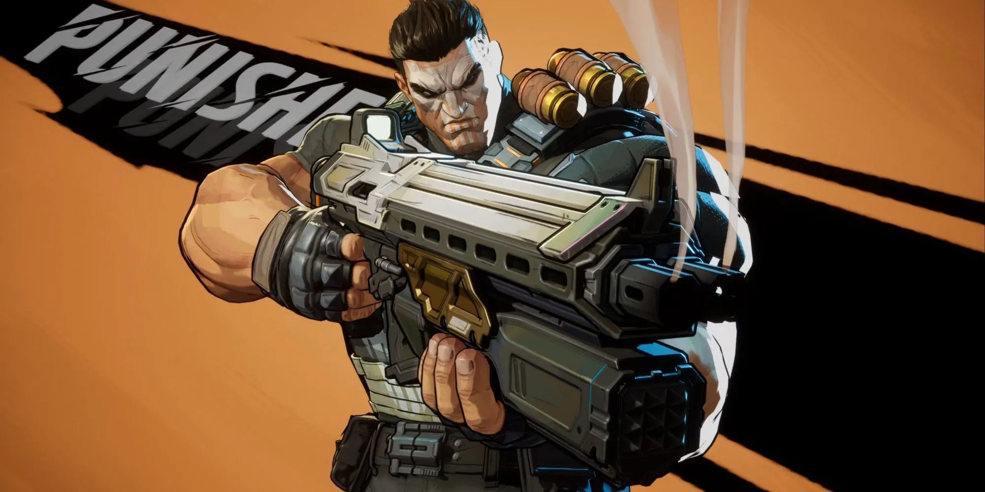 Punisher cầm súng trong Marvel Rivals
