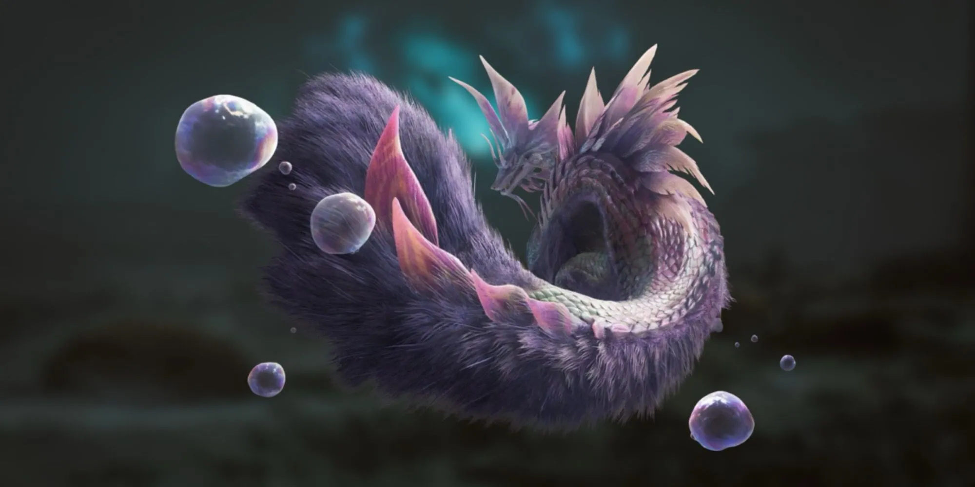 Quái vật Mizutsune tấn công bằng bong bóng trong Monster Hunter Wilds