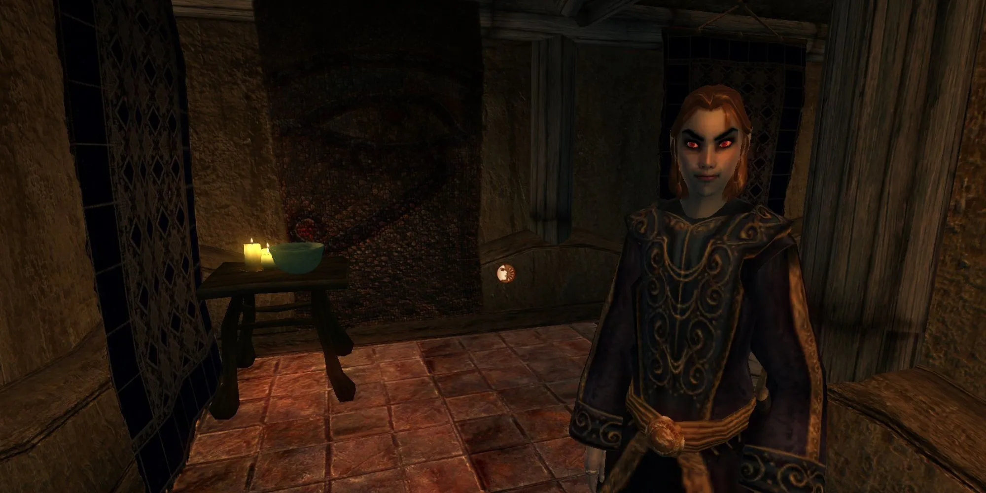 Ranis Athrys, thủ lĩnh chi nhánh Mages Guild tại Balmora, Morrowind, một nhân vật gây tranh cãi