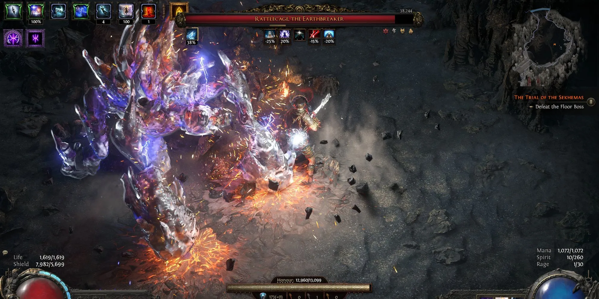 Rattlecage, Kẻ Phá Đất, trong Trial of the Sekhemas của Path of Exile II Hồi 2