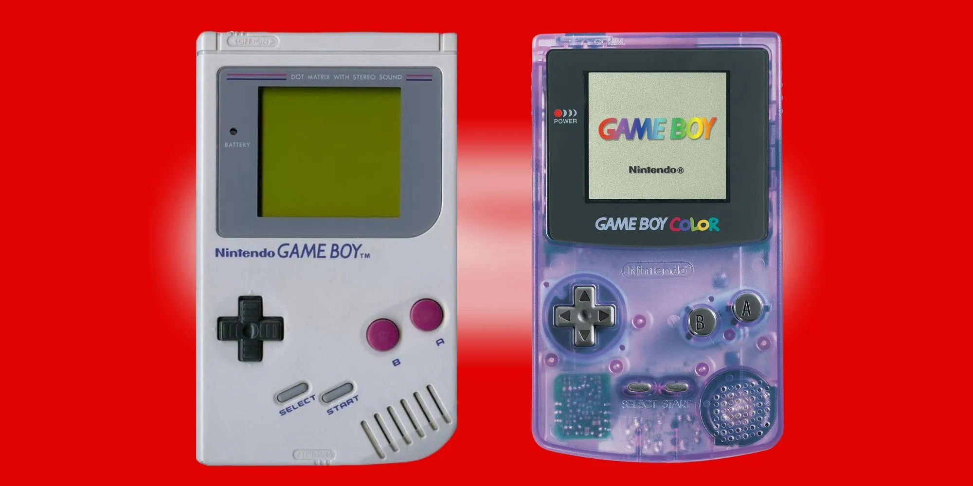 So sánh Game Boy gốc đơn sắc và Game Boy Color với màn hình màu hiển thị game Zelda
