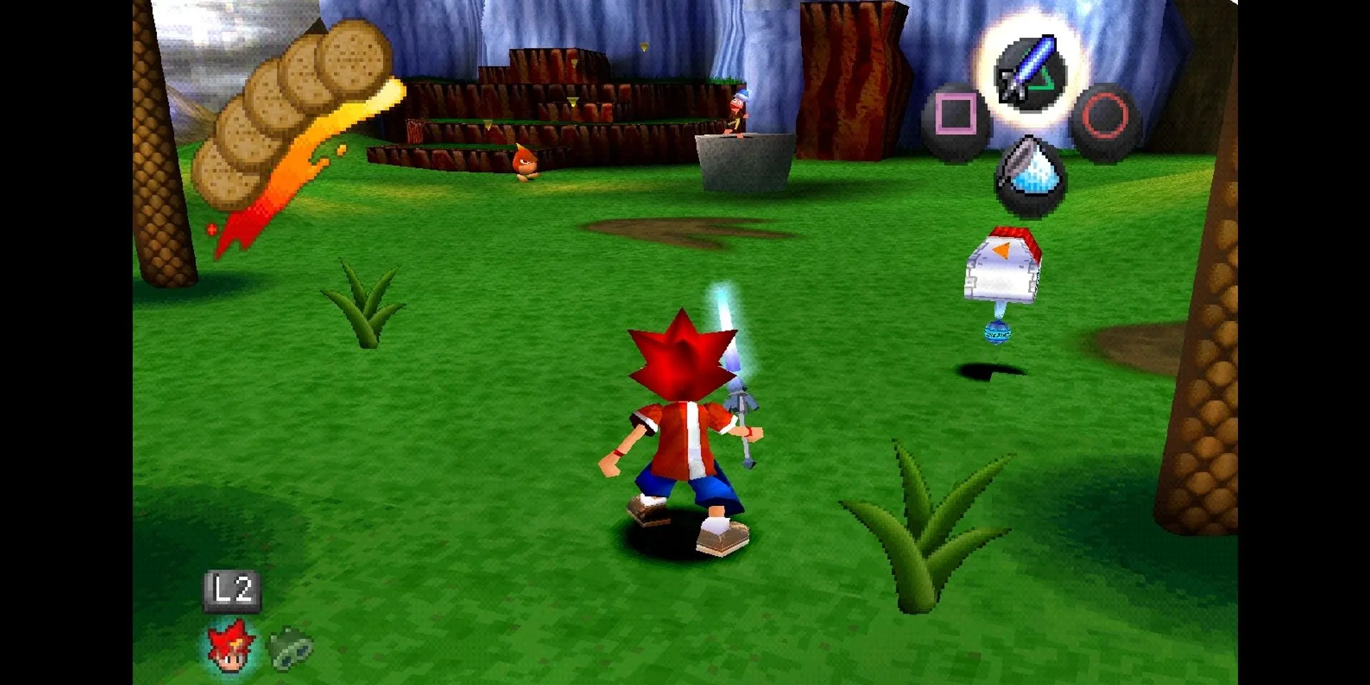 Spike phát hiện một chú khỉ trong game Ape Escape