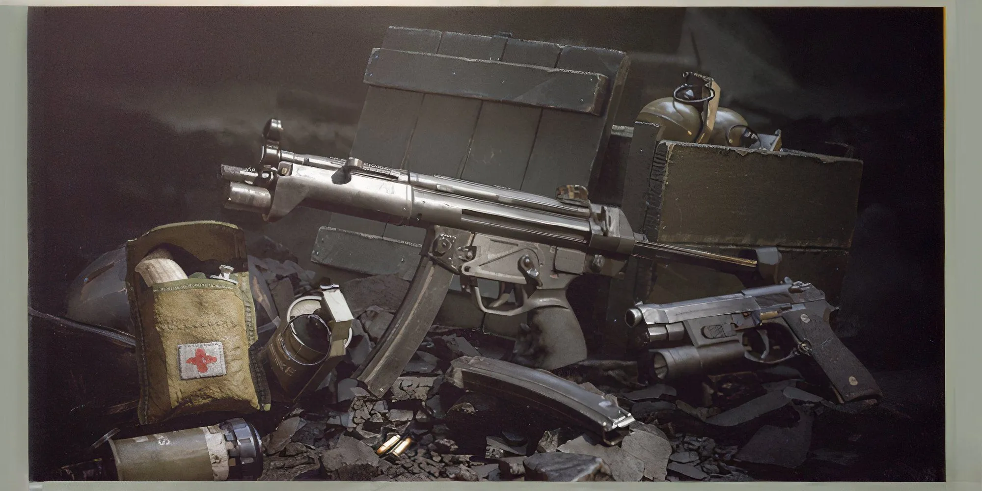 Súng tiểu liên HK MP5 với đèn pin tích hợp sẵn sàng cho mọi tình huống trong Delta Force Black Hawk Down