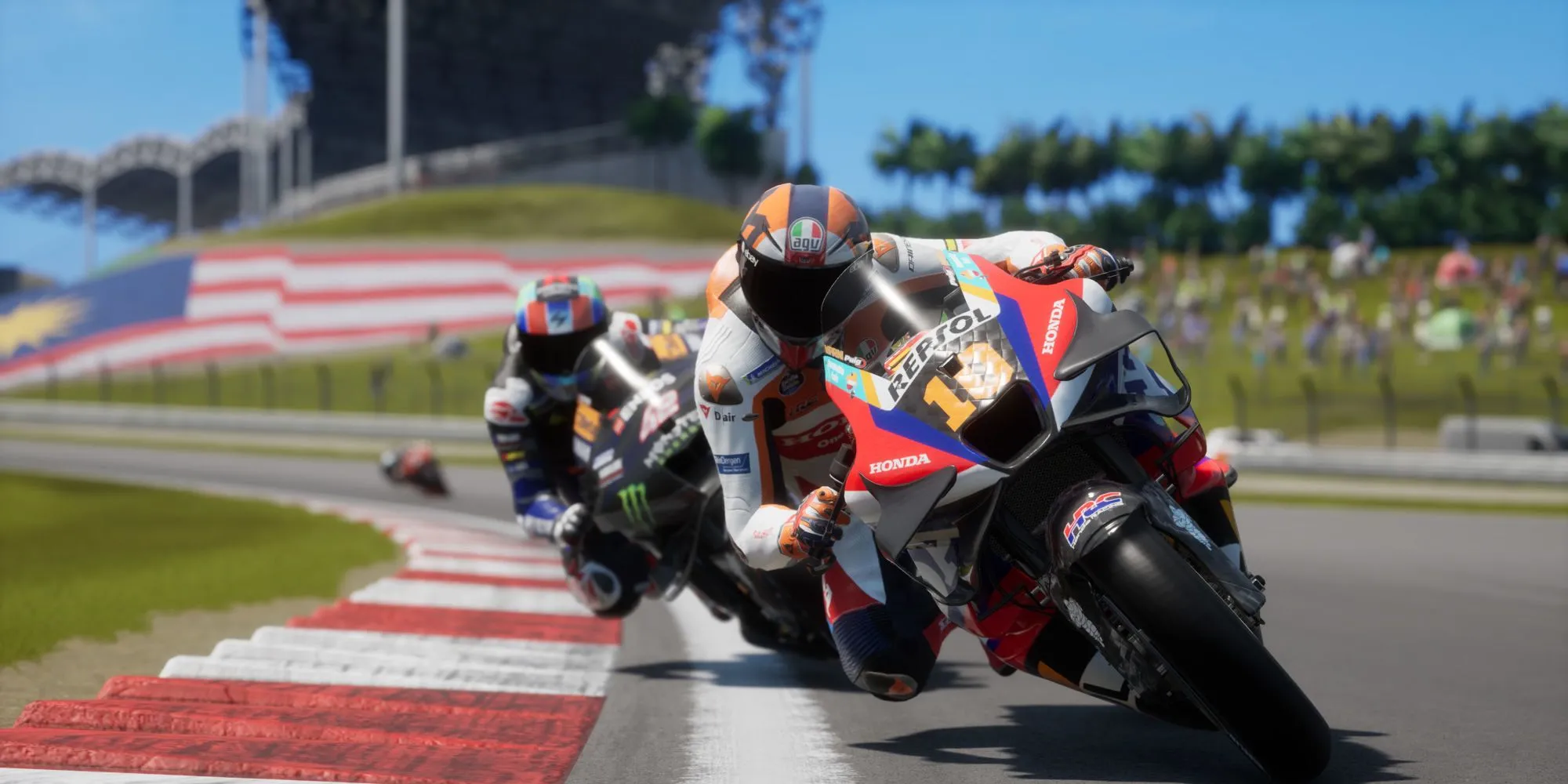 Tay đua Joan Mir của đội Repsol Honda trong game MotoGP 25