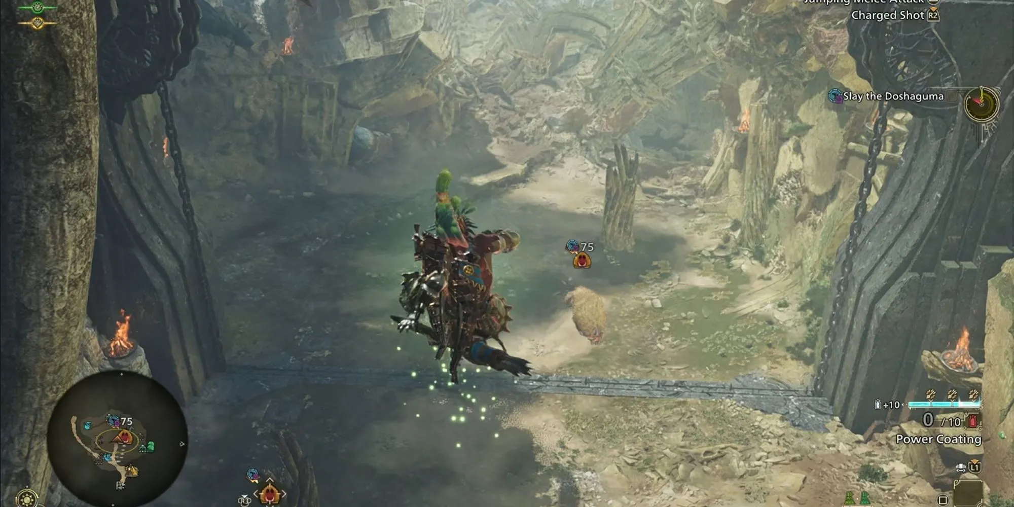 Thợ săn chuẩn bị bước vào Challenge Quest tại khu vực Đấu trường Monster Hunter Wilds
