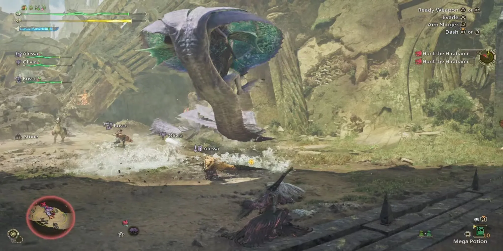 Thợ săn trong Monster Hunter Wilds phối hợp với đồng đội AI để chiến đấu hiệu quả hơn