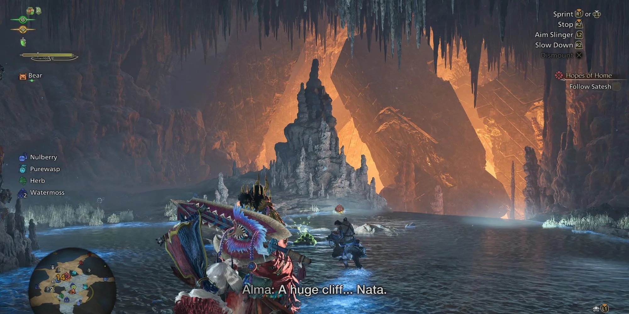 Thông báo trên màn hình Monster Hunter Wilds giải thích không thể tạm dừng game khi chơi online