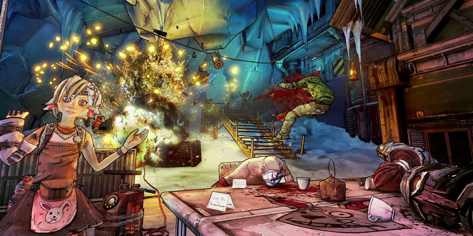 Tiny Tina kích nổ tiêu diệt lũ cướp trong Borderlands 2