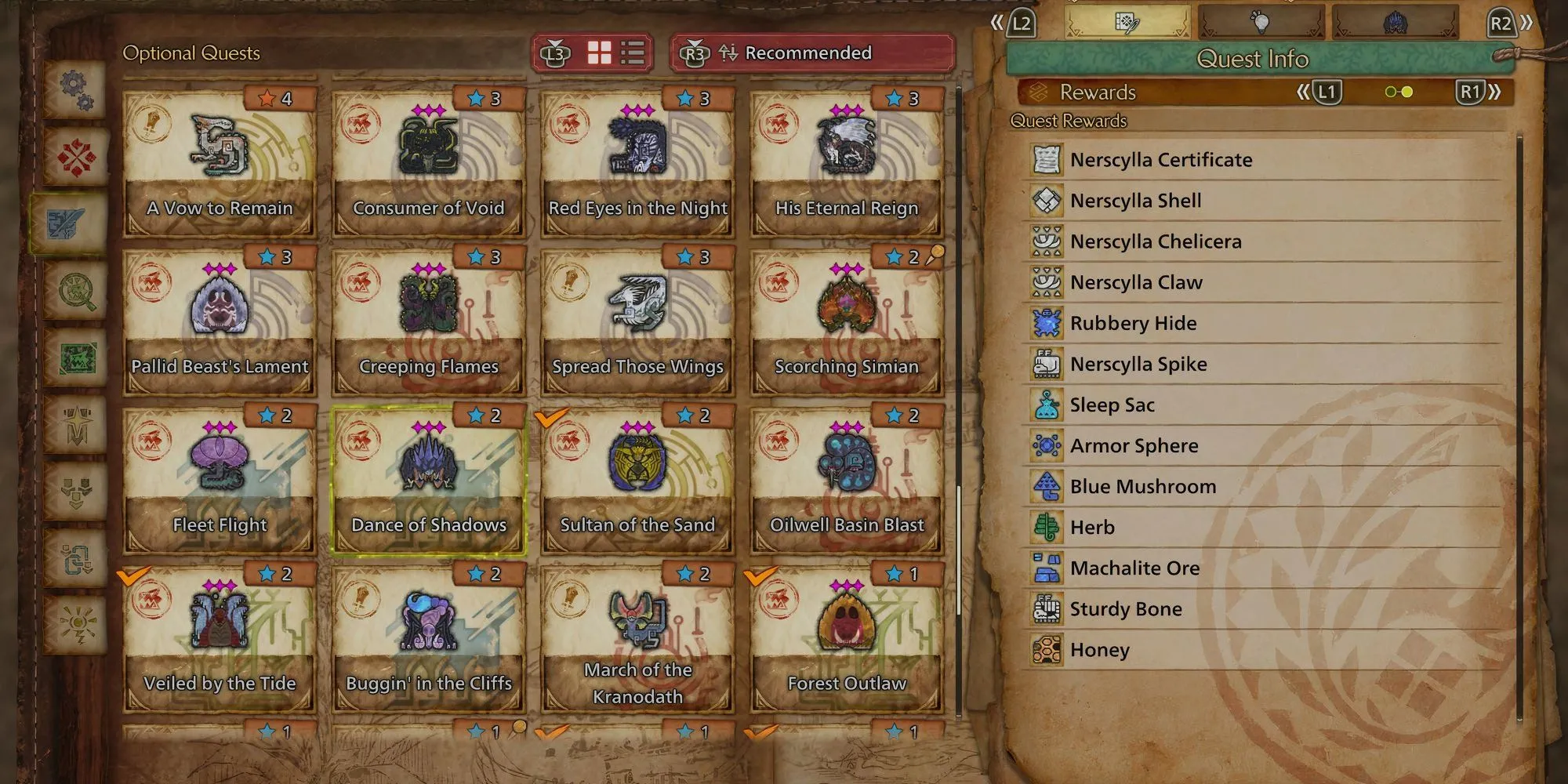 Tổng hợp phần thưởng giá trị nhận được sau khi đánh bại Nerscylla trong Monster Hunter Wilds