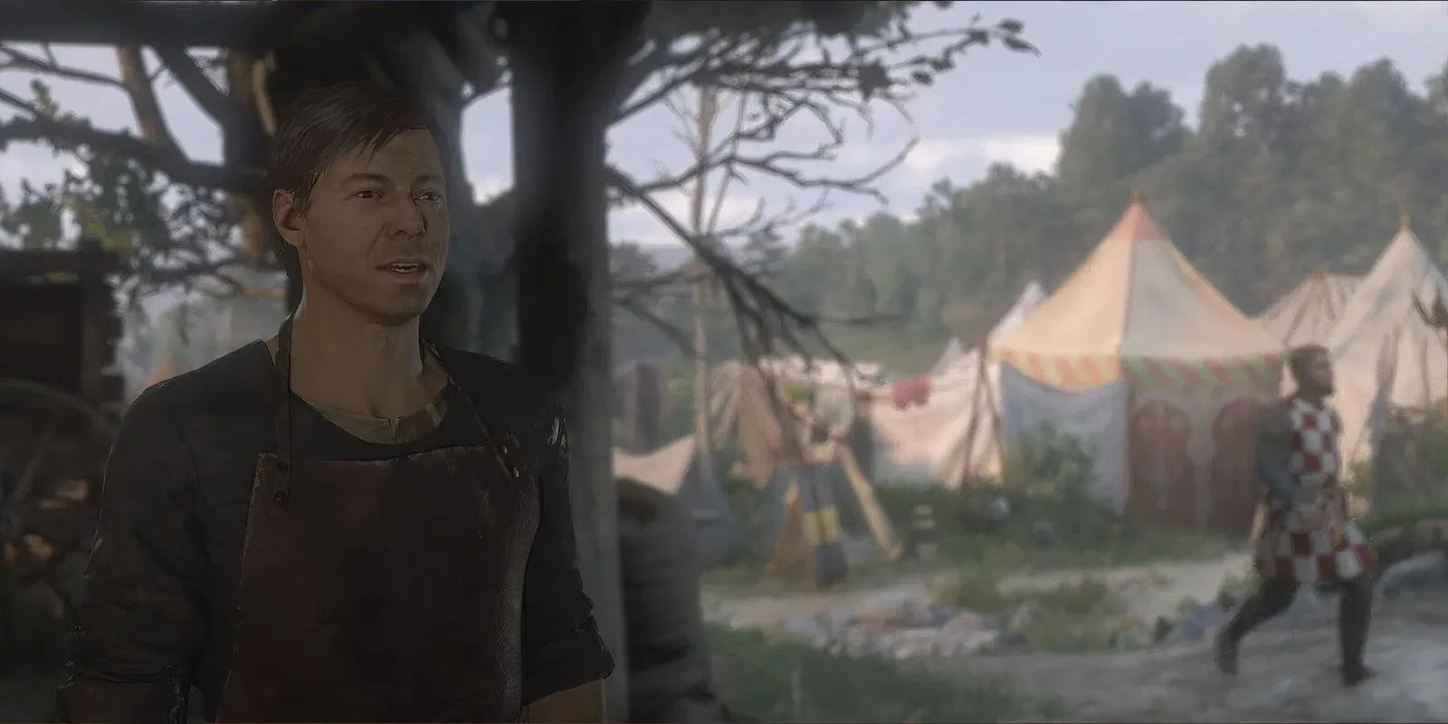 Trại lính của Sigismund với những người lính và lều trại trong Kingdom Come Deliverance 2