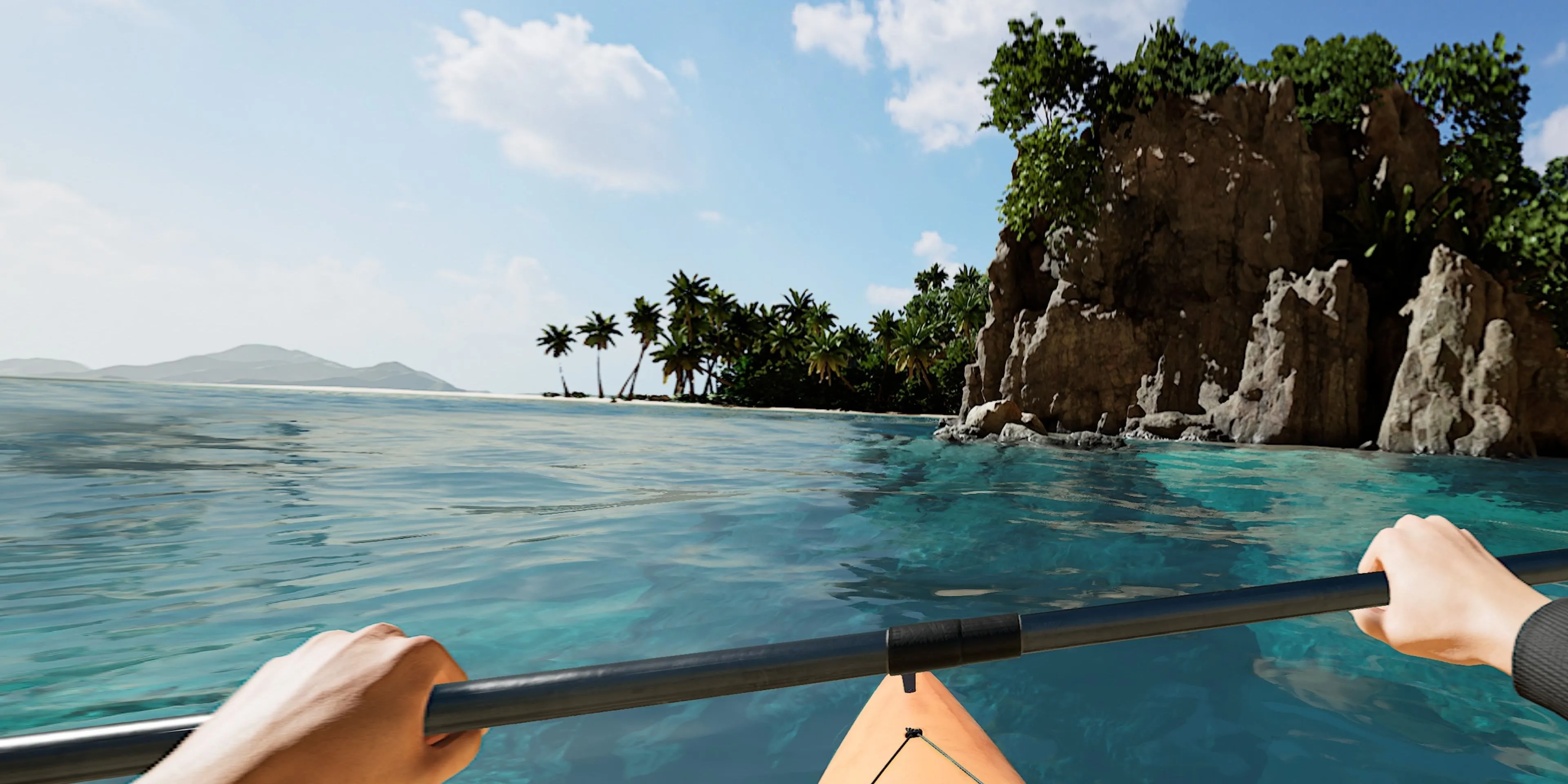 Trải nghiệm chèo thuyền kayak ngắm cảnh Costa Rica siêu thực trong Kayak VR: Mirage trên PS5 Pro