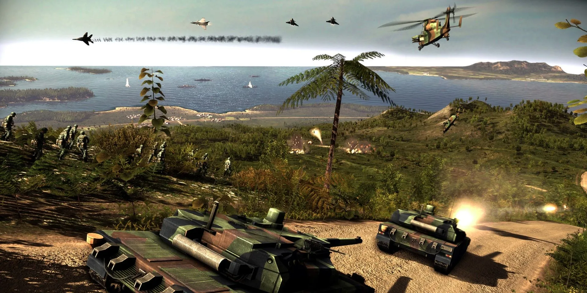 Trận chiến nảy lửa với xe tăng và trực thăng trong Wargame Red Dragon