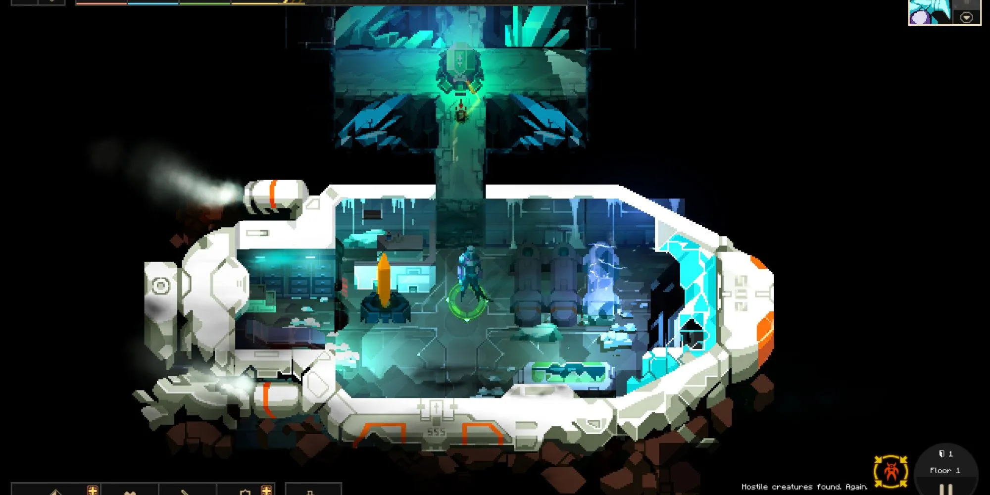 A refreezerator pod from the spaceship in Dungeon of the ENDLESS.