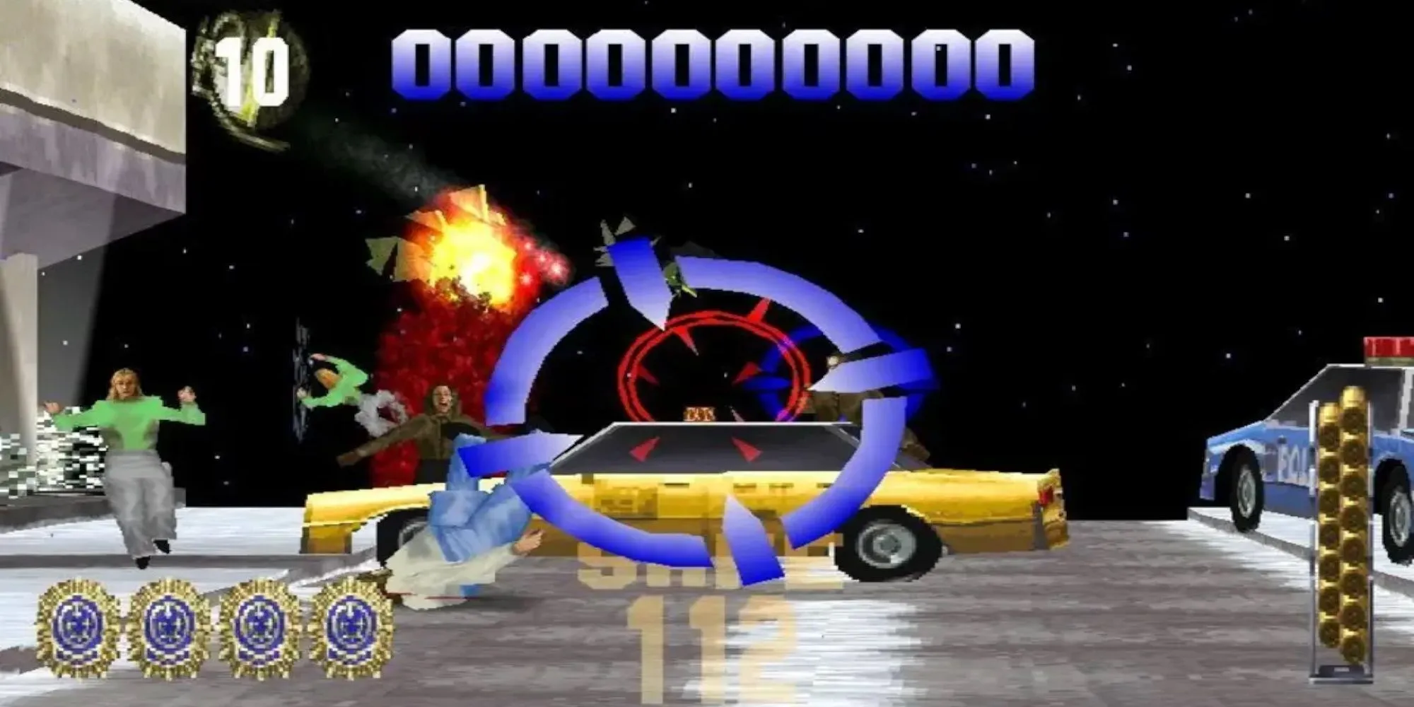 Ảnh bìa tổng hợp ba phần game Die Hard Trilogy trên PS1 với hình ảnh nhân vật John McClane