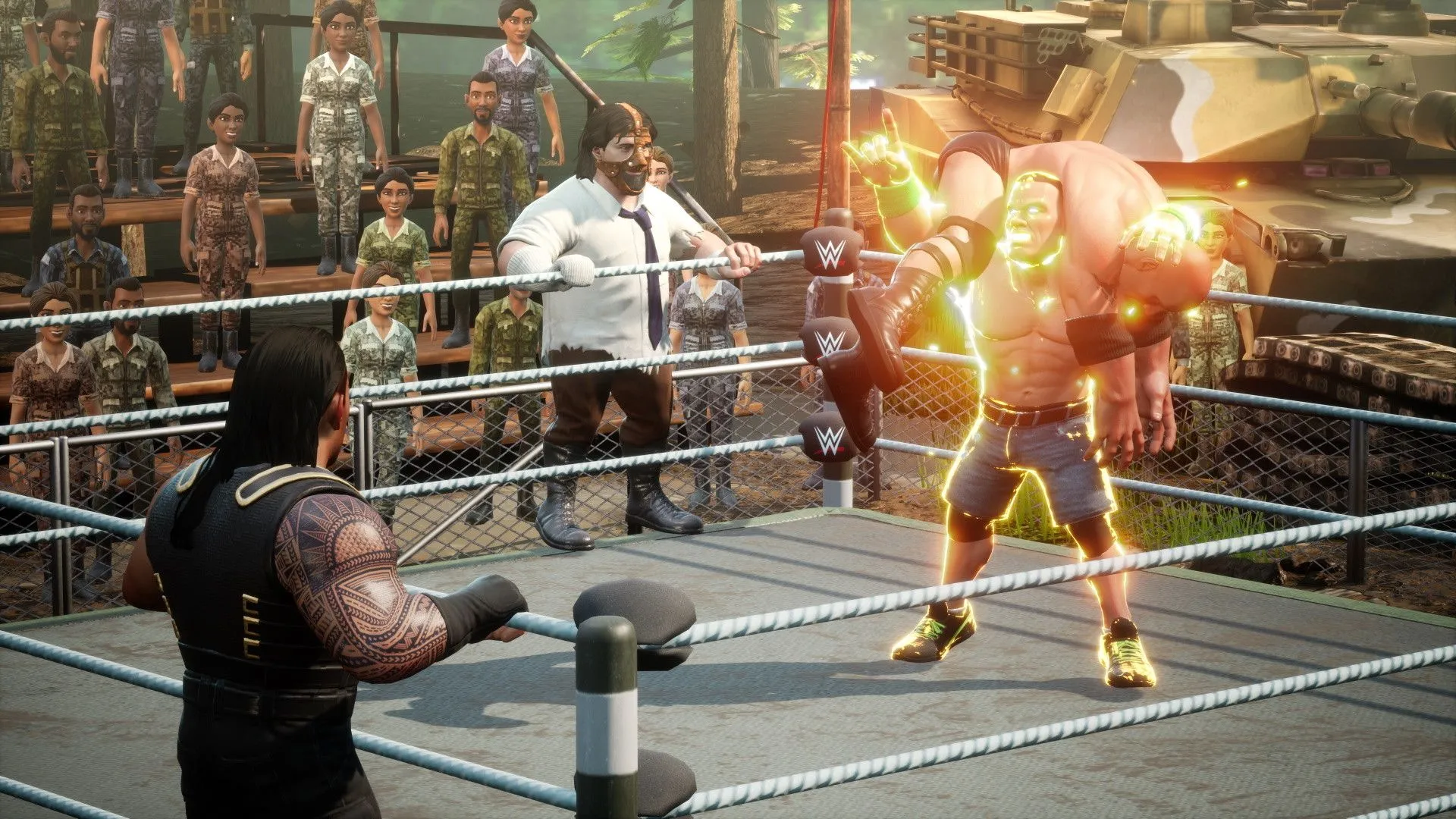 Ảnh chụp màn hình từ trailer WWE 2K Battlegrounds - Spin-off arcade của WWE 2K bị chê dở.