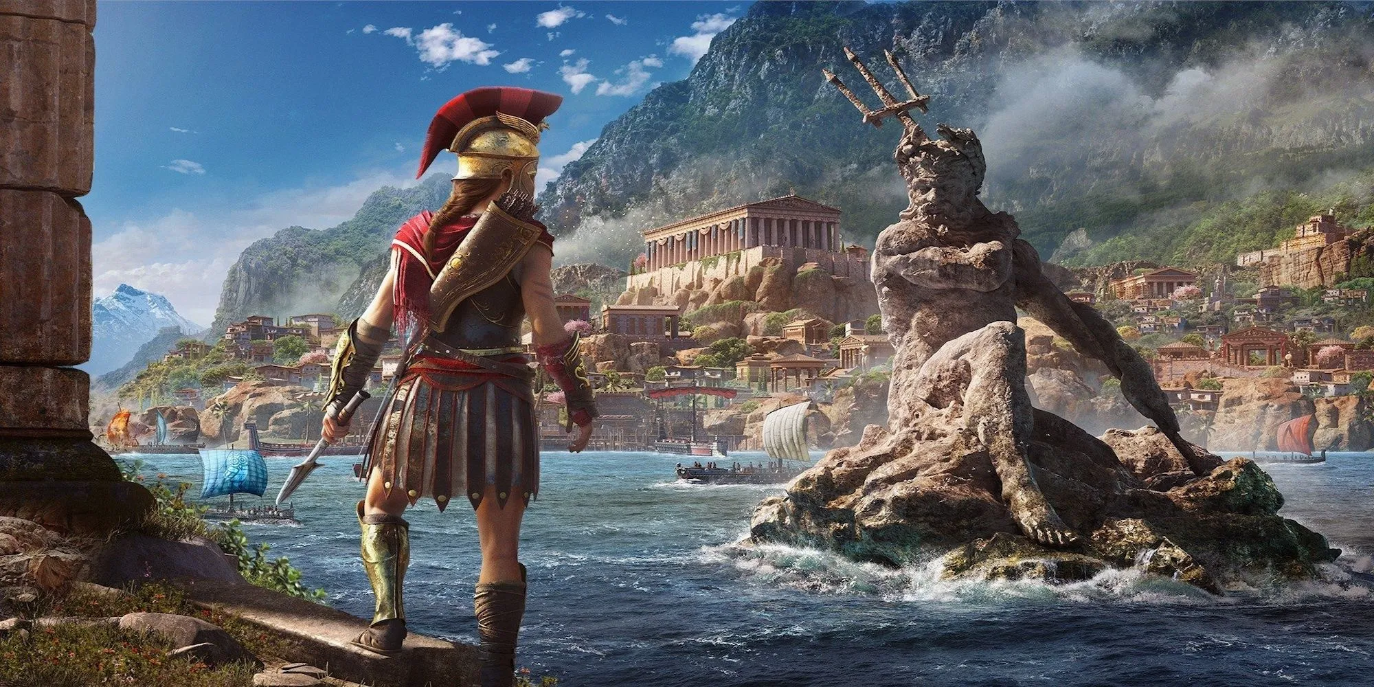 Ảnh quảng bá chính thức của Assassin's Creed Odyssey, giới thiệu bối cảnh Hy Lạp cổ đại