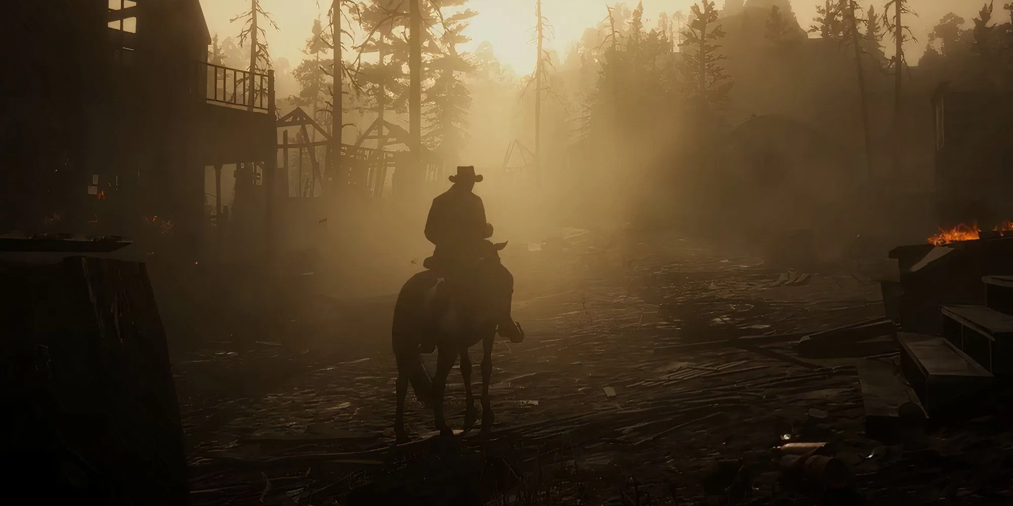 Arthur Morgan cưỡi ngựa khám phá thế giới rộng lớn tuyệt đẹp trong Red Dead Redemption 2
