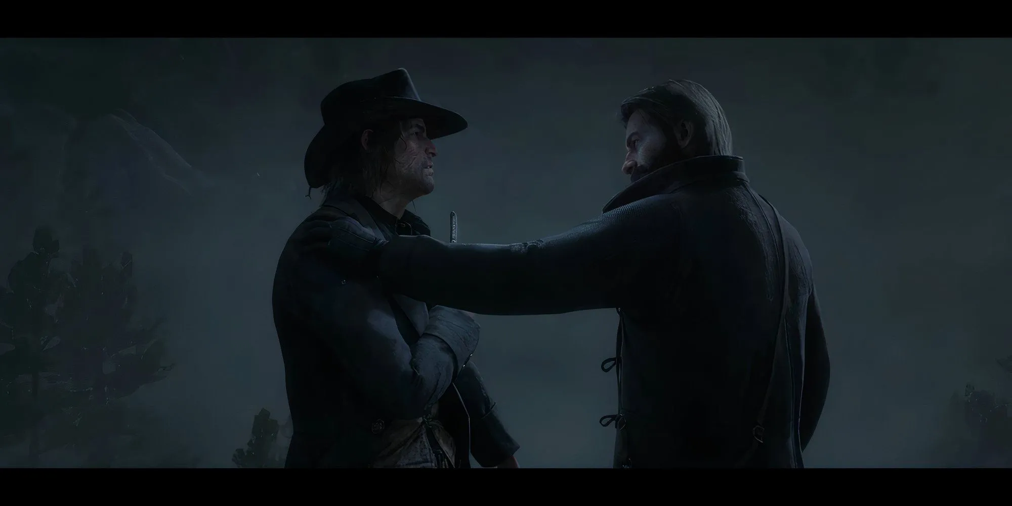 Arthur Morgan trao mũ cho John Marston, khoảnh khắc biểu tượng trước khi Arthur hy sinh trong Red Dead Redemption 2