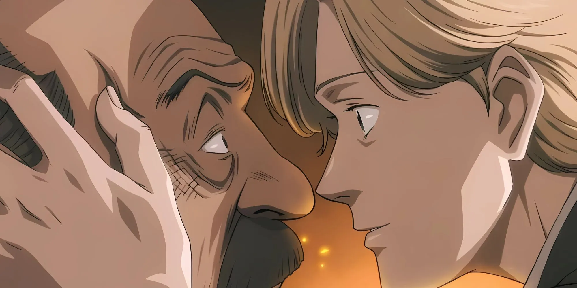 Bác sĩ Tenma đối diện với Johan Liebert, nhân vật phản diện chính của Monster, biểu tượng cho gánh nặng đạo đức và nỗi đau hối hận
