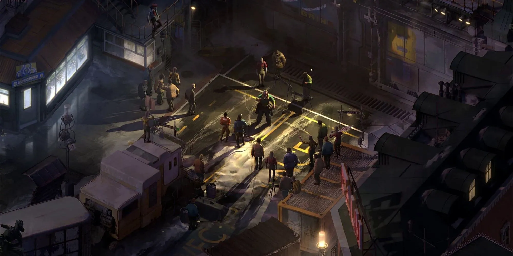 Bối cảnh khu Martinaise đổ nát trong game nhập vai trinh thám Disco Elysium